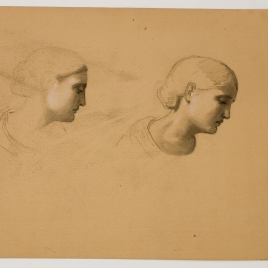 Estudio de dos cabezas femeninas