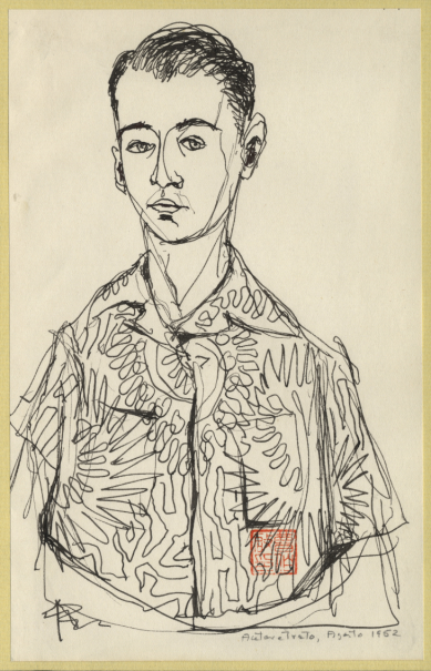 Autorretrato con sello chino, 1952