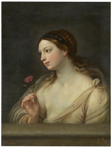 Muchacha con una rosa
