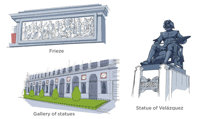 Details of the Velázquez entrance