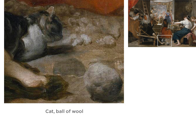 Cat, ball of wool