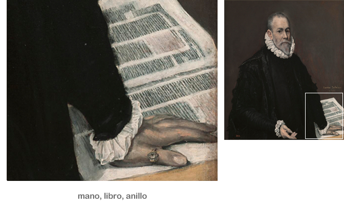 Mano, libro, anillo