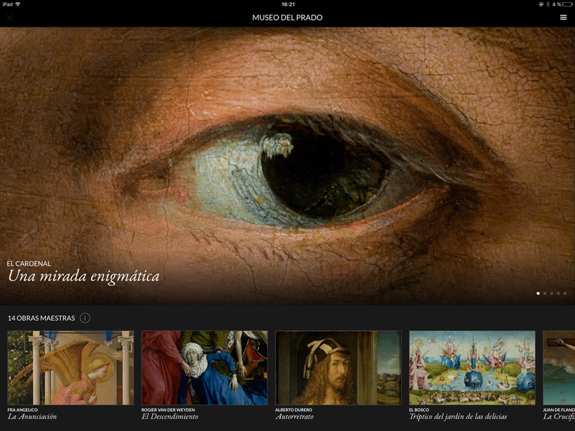Captura de la app - Una mirada enigmática